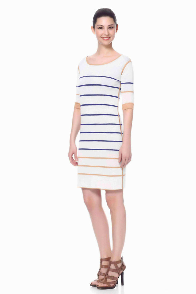 Amandine Reversible 2-Colorway Stripe Dress S10141A_NVYZ_Look1_Sd_style1