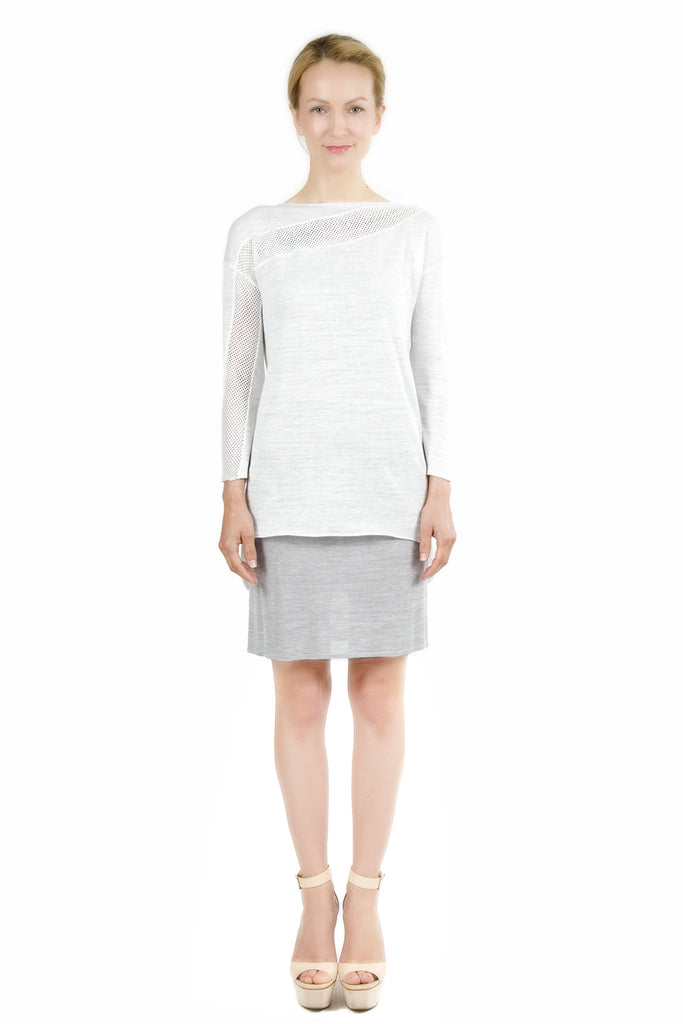 Dorris 3-Way Convertible White Cardigan Dress S10164_WHT0_look3_fr_style2