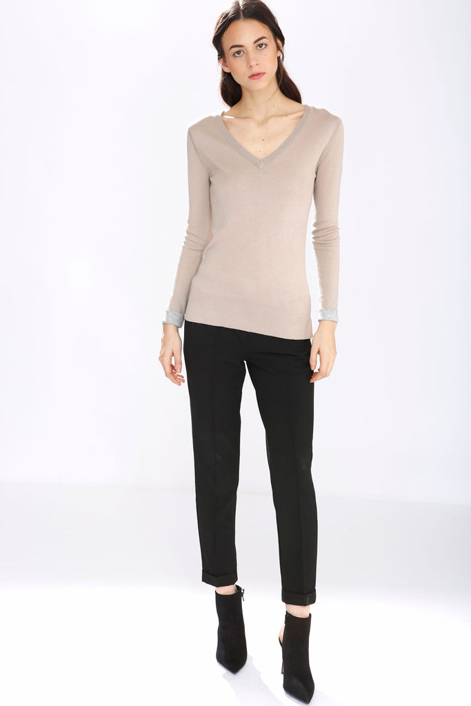 Taylor Reversible Silk/Cashmere Pullover – Pink/Beige/Grey S10179B-Taylor-F-01_style3
