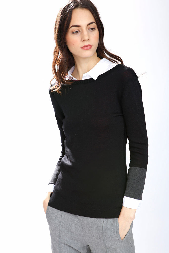 Taylor Reversible Silk/Cashmere Pullover – Red/Charcoal/Black S10179C-Taylor-F-02_style2
