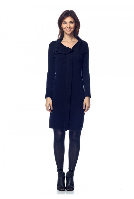 Catherine Convertible 100% Cashmere Dress/Cardigan - Black s10015_blk0_look1_fr_style5