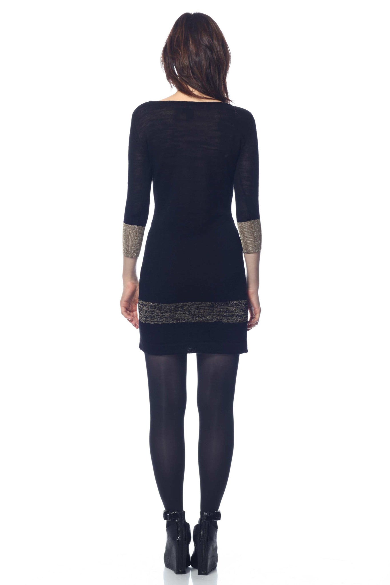 Evelyn Colorblock Knit-Dress - Burgundy Jia Collection Evelyn Colorblock Knit-Dress - Burgundy Jia Collection