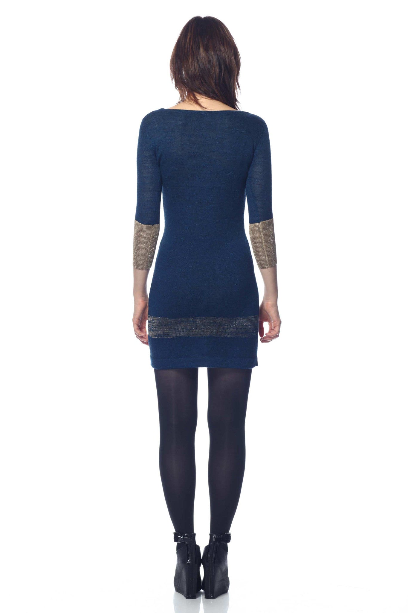 Evelyn Colorblock Knit-Dress - Navy Jia Collection Evelyn Colorblock Knit-Dress - Navy Jia Collection